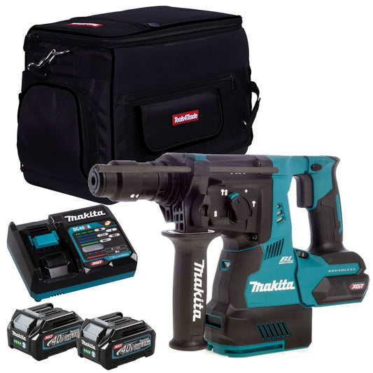 Makita HR003GZ 40V Brushless SDS+ Rotary Hammer Drill with 2 x 2.5Ah Battery Charger & Bag