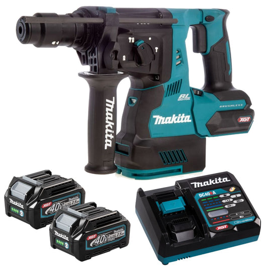 Makita HR003GZ 40V Brushless SDS+ Rotary Hammer Drill with 2 x 2.5Ah Battery & Charger