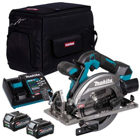 Makita HS012GZ 40V Brushless 165mm Circular Saw With 2 x 2.5Ah Battery, Charger & Bag