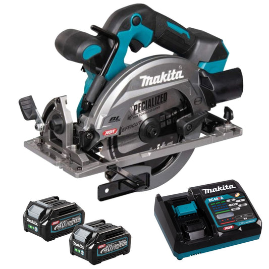 Makita HS012GZ 40V Brushless 165mm Circular Saw With 2 x 2.5Ah Battery & Charger