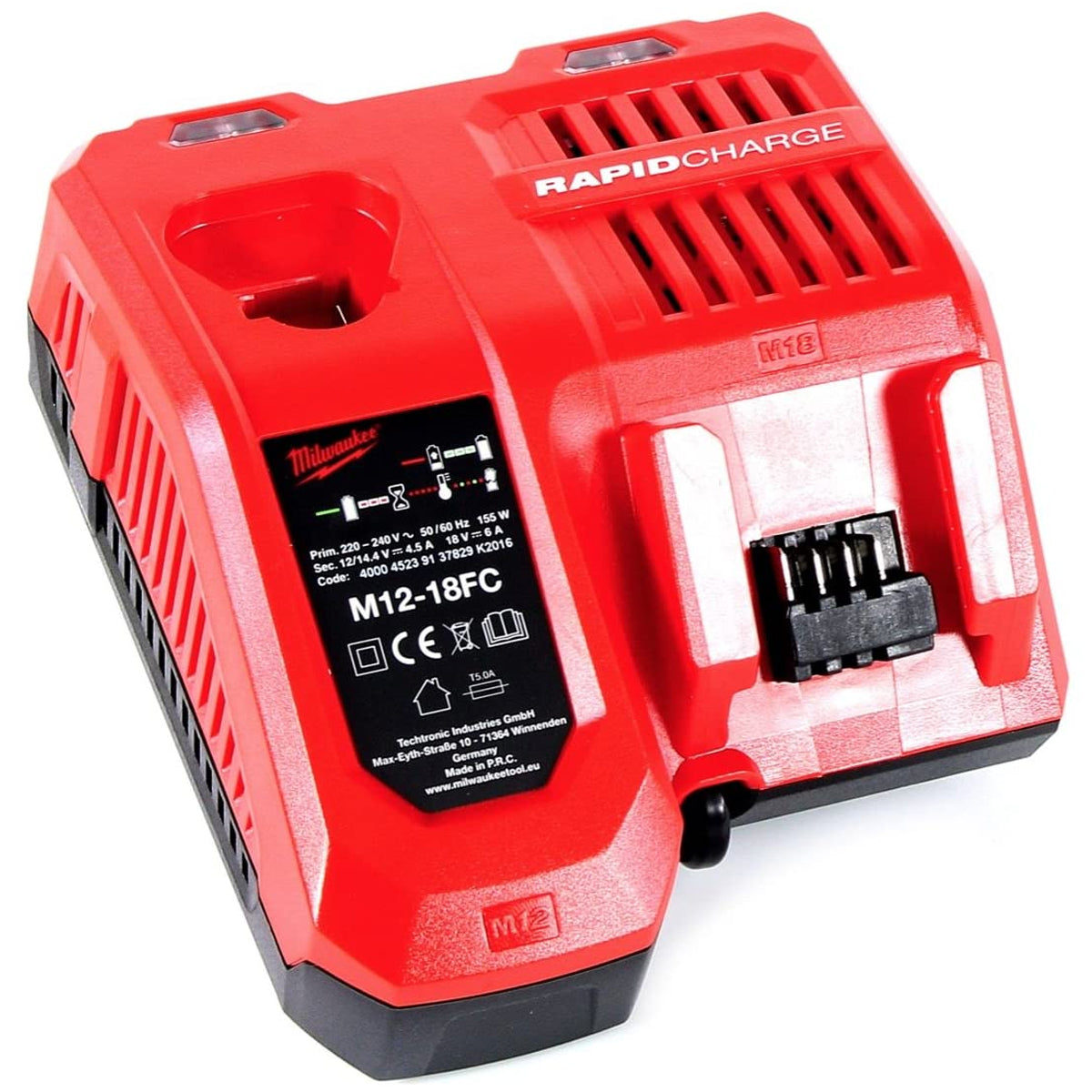 Milwaukee M12-18FC 12-18V Multi Voltage Fast Charger with 2 x 2.0Ah Battery