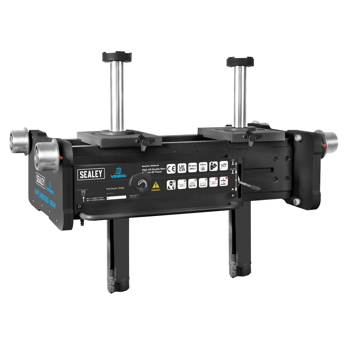 Sealey VPJ20S-2H Viking High Lift Double Ram Pit Jack 20 Tonne