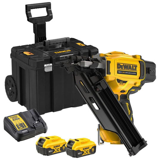 Dewalt DCN930N 18V Brushless First Fix Framing Nailer with 2 x 5.0Ah Battery & Charger T4TKIT-825