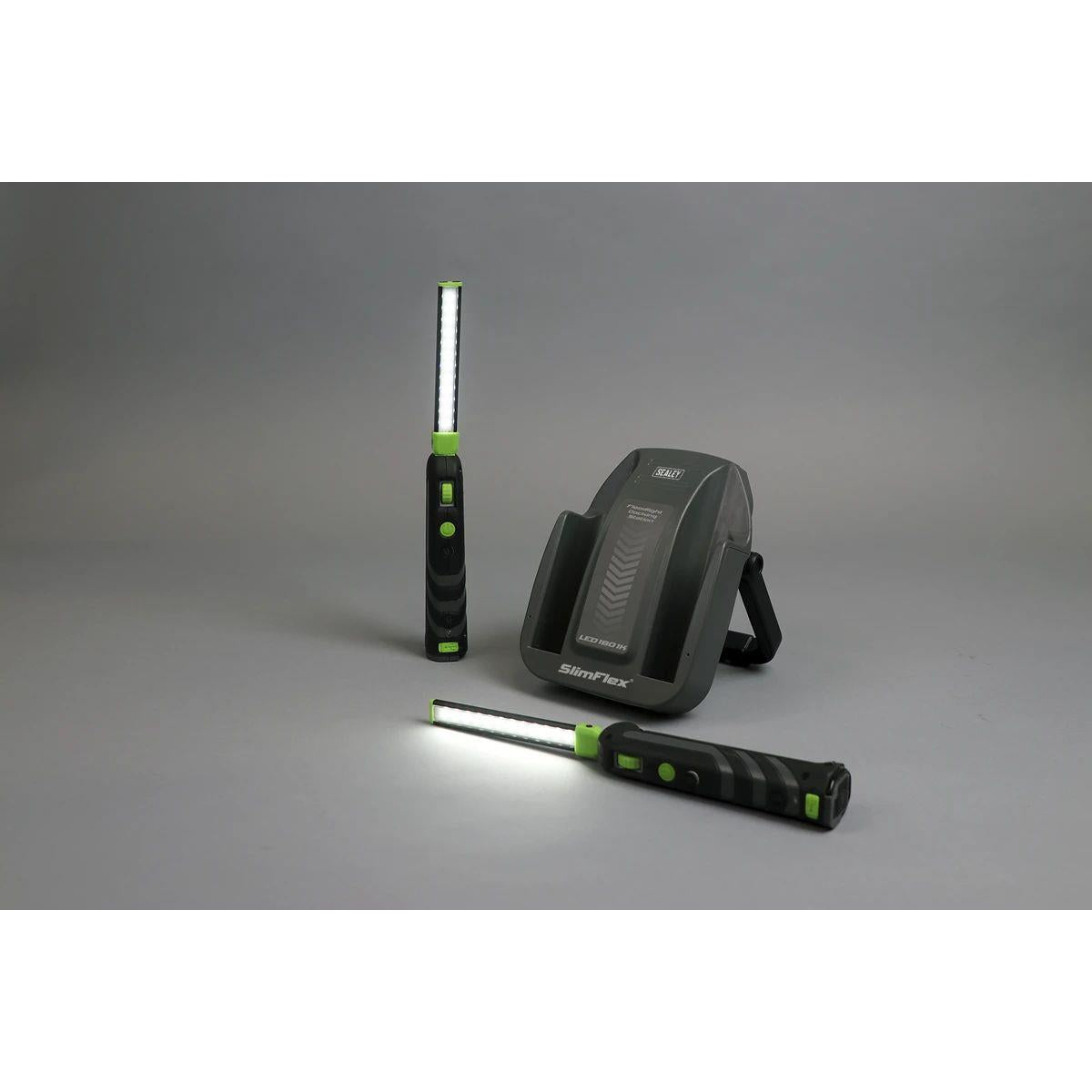 Sealey LED1801K Rechargeable Floodlight/Folding Inspection Light Docking Station Kit