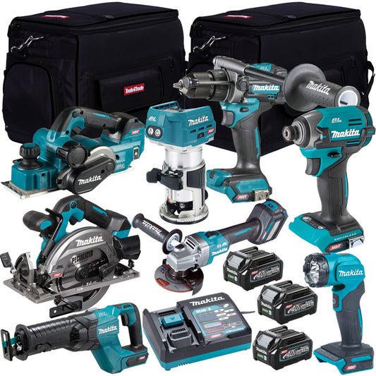 Makita 40Vmax XGT 8 Piece Brushless Power Tool Kit With 3 x 2.5Ah Battery T4TKIT-16047