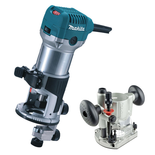 Makita RT0702CX4/2 240V Router Trimmer with Plunge Router Base