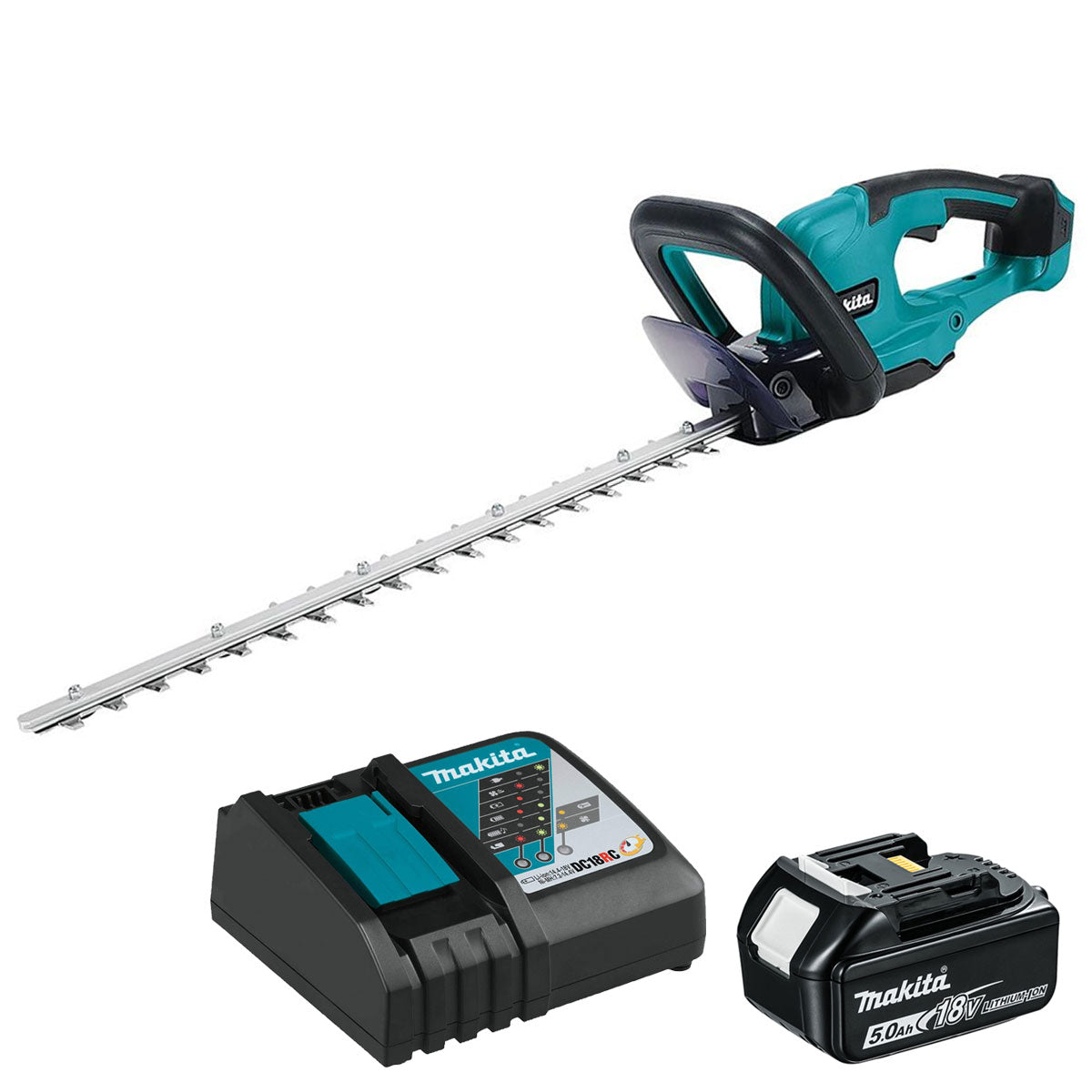 Makita DUH507RT 18V LXT 50cm Hedge Trimmer With 1 x 5.0Ah Battery & Charger