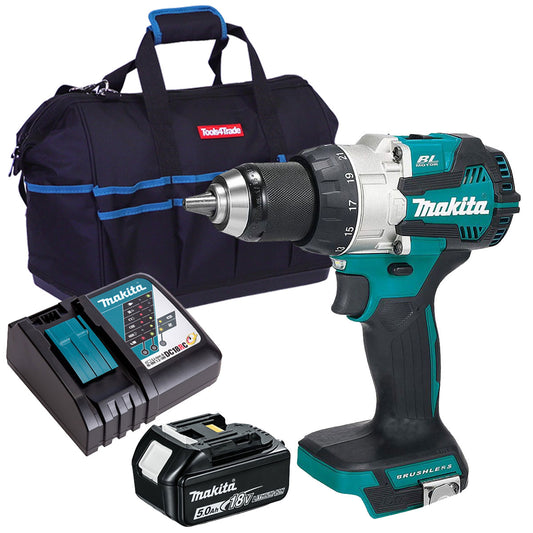 Makita DHP489Z 18V Brushless Combi Drill With 1 x 5.0Ah Battery Charger & Bag