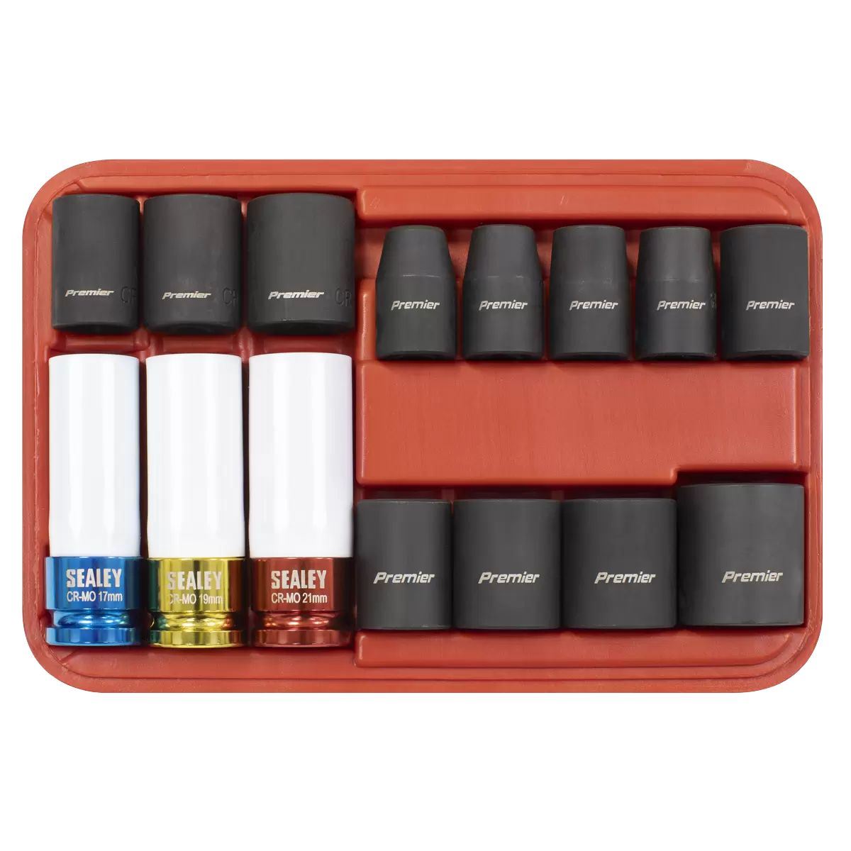 Sealey AK5615M Impact Socket & Wheel Nut Remover Set 1/2