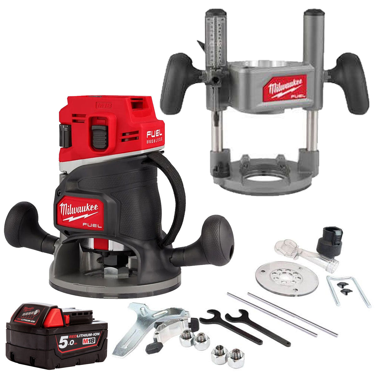 Milwaukee cordless router online with battery