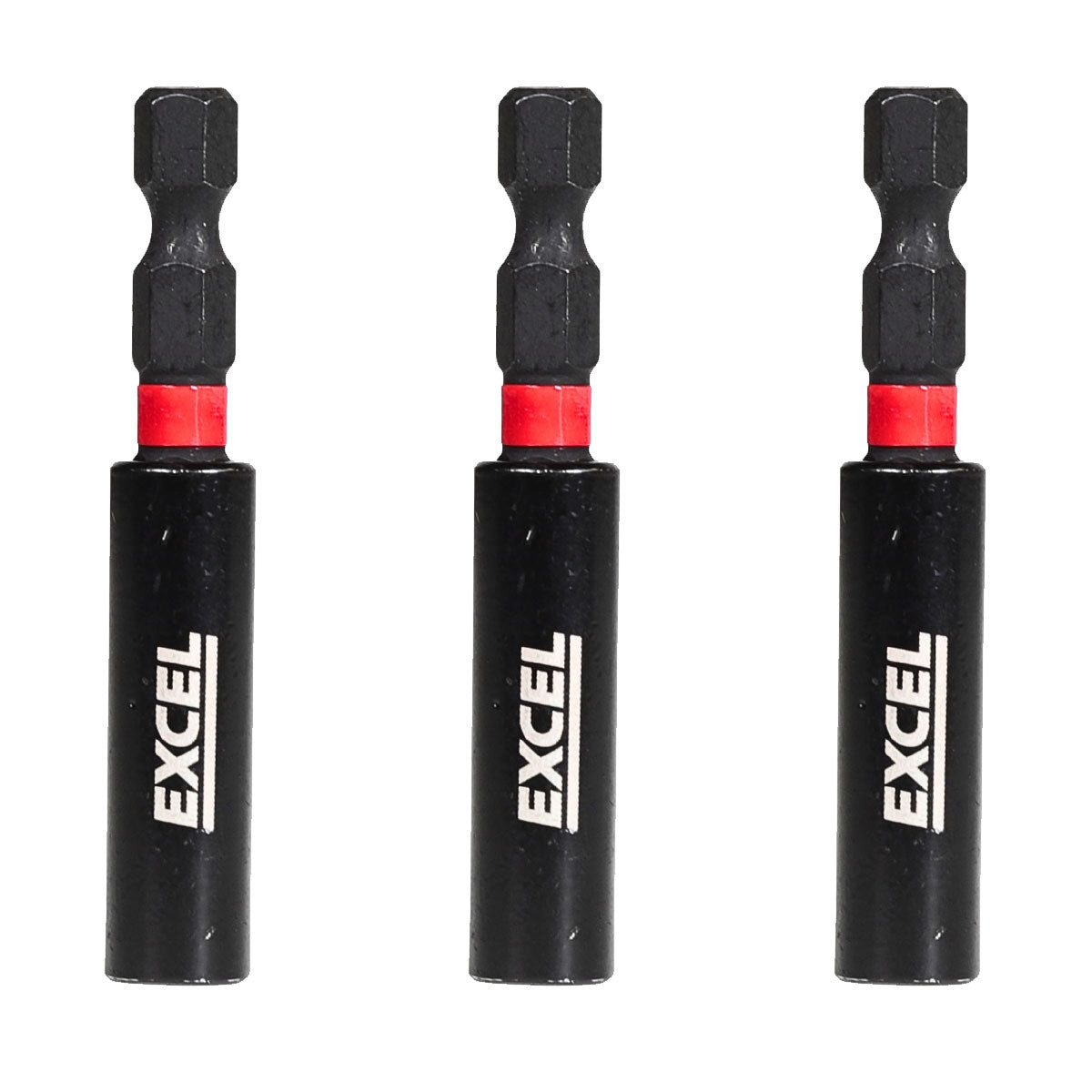 Excel 60mm Magnetic Impact Bit Holder Pack of 3