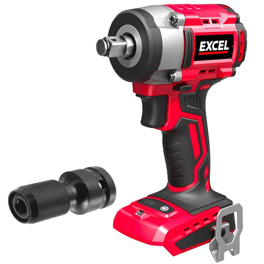 Excel 18V Brushless 1/2" Impact Wrench with Impact Socket