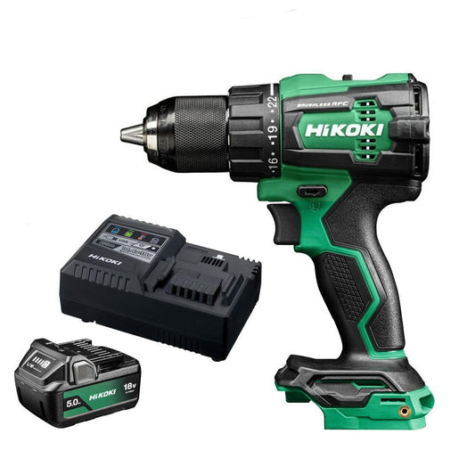 Hikoki DV18DEW2Z 18V Brushless Combi Drill with 1 x 5.0Ah Battery & Charger