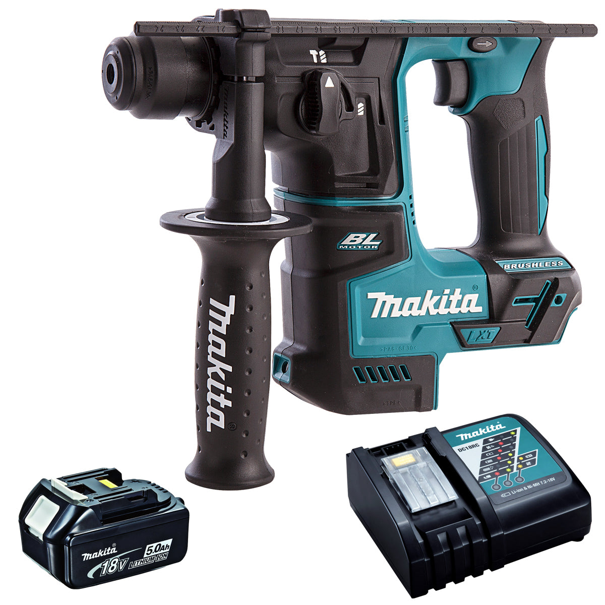 Makita DHR171Z 18V SDS+ Brushless Rotary Hammer Drill with 1 x 5.0Ah Battery & Charger