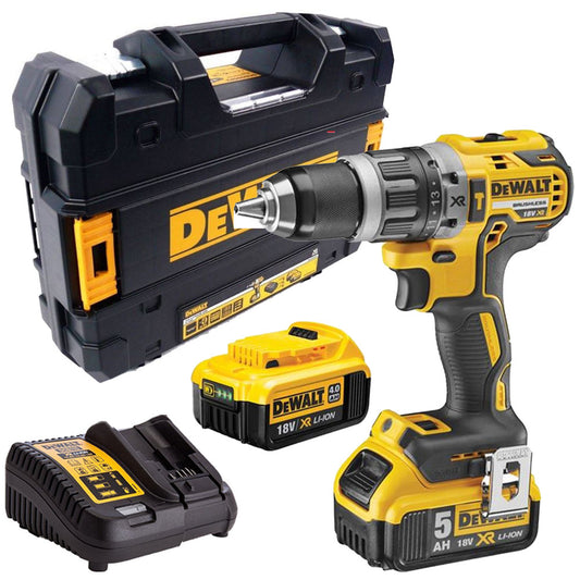 Dewalt DCD796PM 18V Brushless Combi Drill with 4.0Ah & 5.0Ah Batteries & Charger