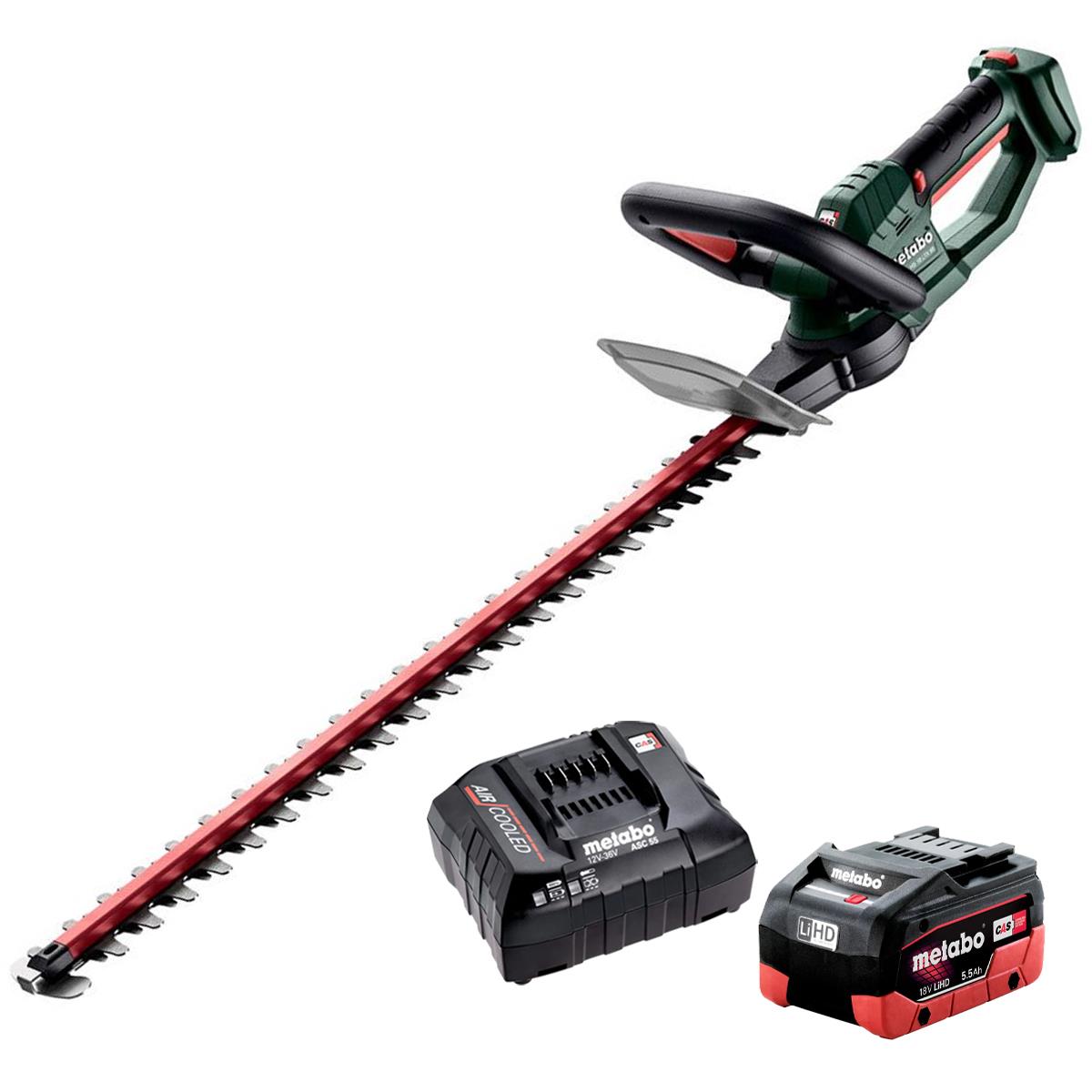 Metabo HS 18 LTX 65 18V Hedge Trimmer With 1 x 5.5Ah Battery & Charger