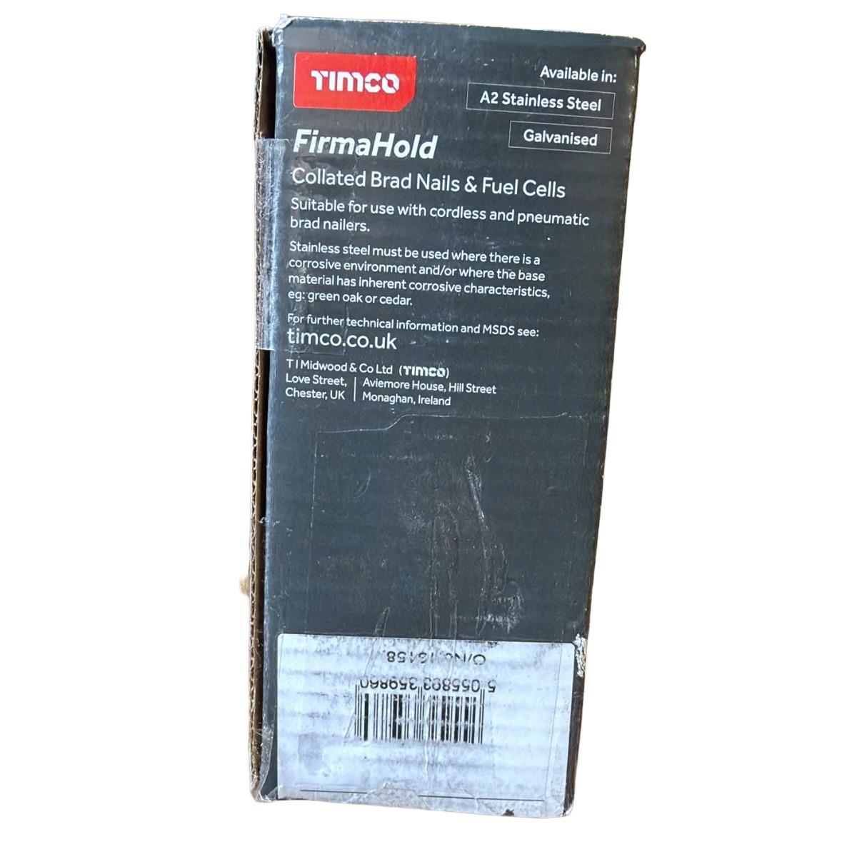FirmaHold 38mm A2 Stainless Steel 18 Gauge 5000 Straight Collated Brad Nails BSS1838 Item Condition Box Opened Never Used