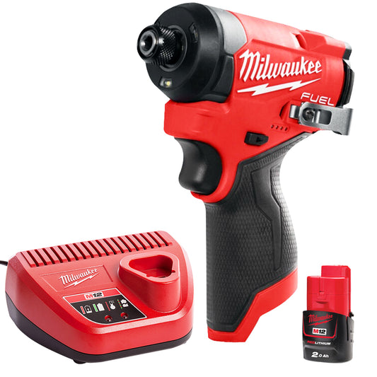 Milwaukee M12FID2-0 12V Brushless Impact Driver with 1 x 2.0Ah Battery & Charger