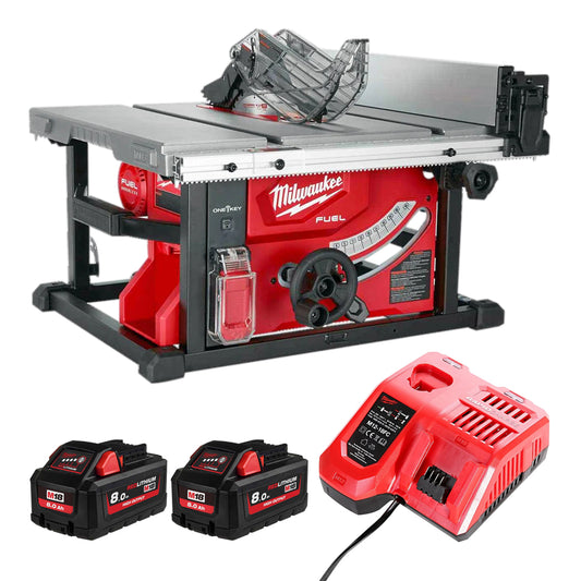 Milwaukee M18FTS210-0 M18 18V 210mm FUEL Table Saw with 2 x 8.0Ah Battery & Charger