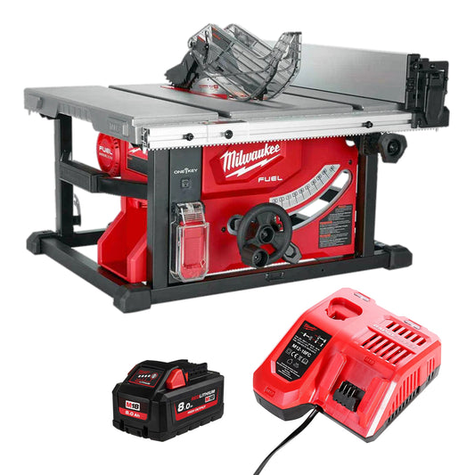 Milwaukee M18FTS210-0 M18 18V 210mm FUEL Table Saw with 1 x 8.0Ah Battery & Charger