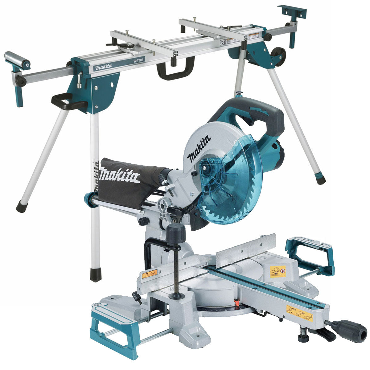 Makita LS0816F/1 216mm Slide Compound Mitre Saw 110V with Folding Leg Stand