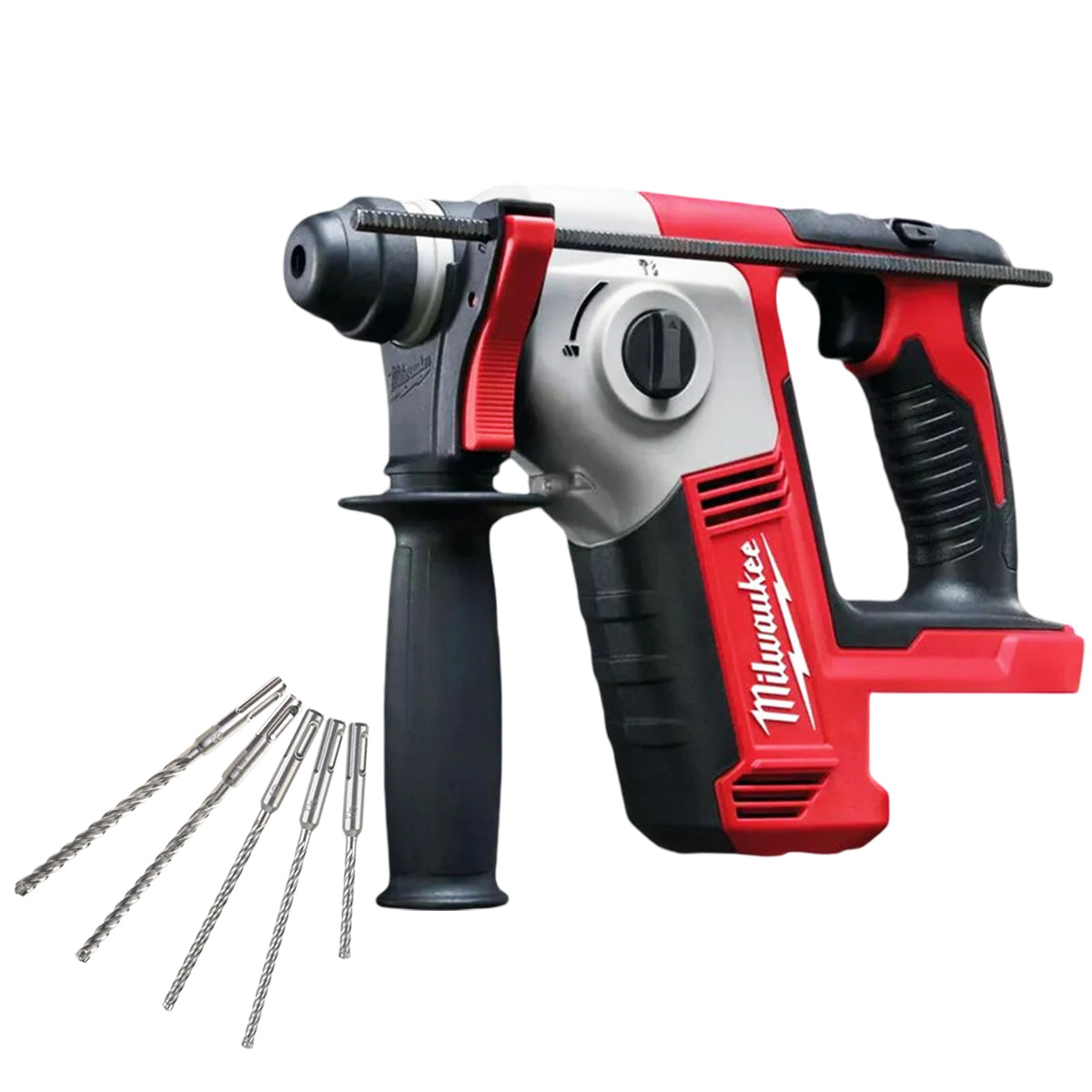 Milwaukee M18BH-0 18V SDS 2 Mode Hammer Drill with 5 Piece Drill Bit Set