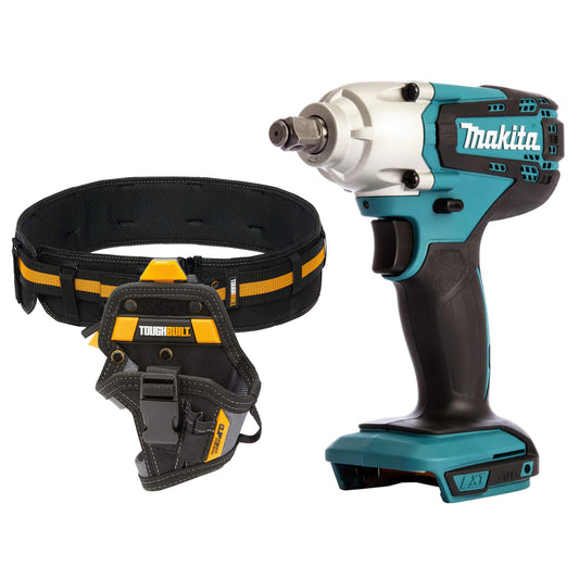 Makita DTW190Z 18V 1/2" Square Impact Wrench with Padded Belt & Drill Holster