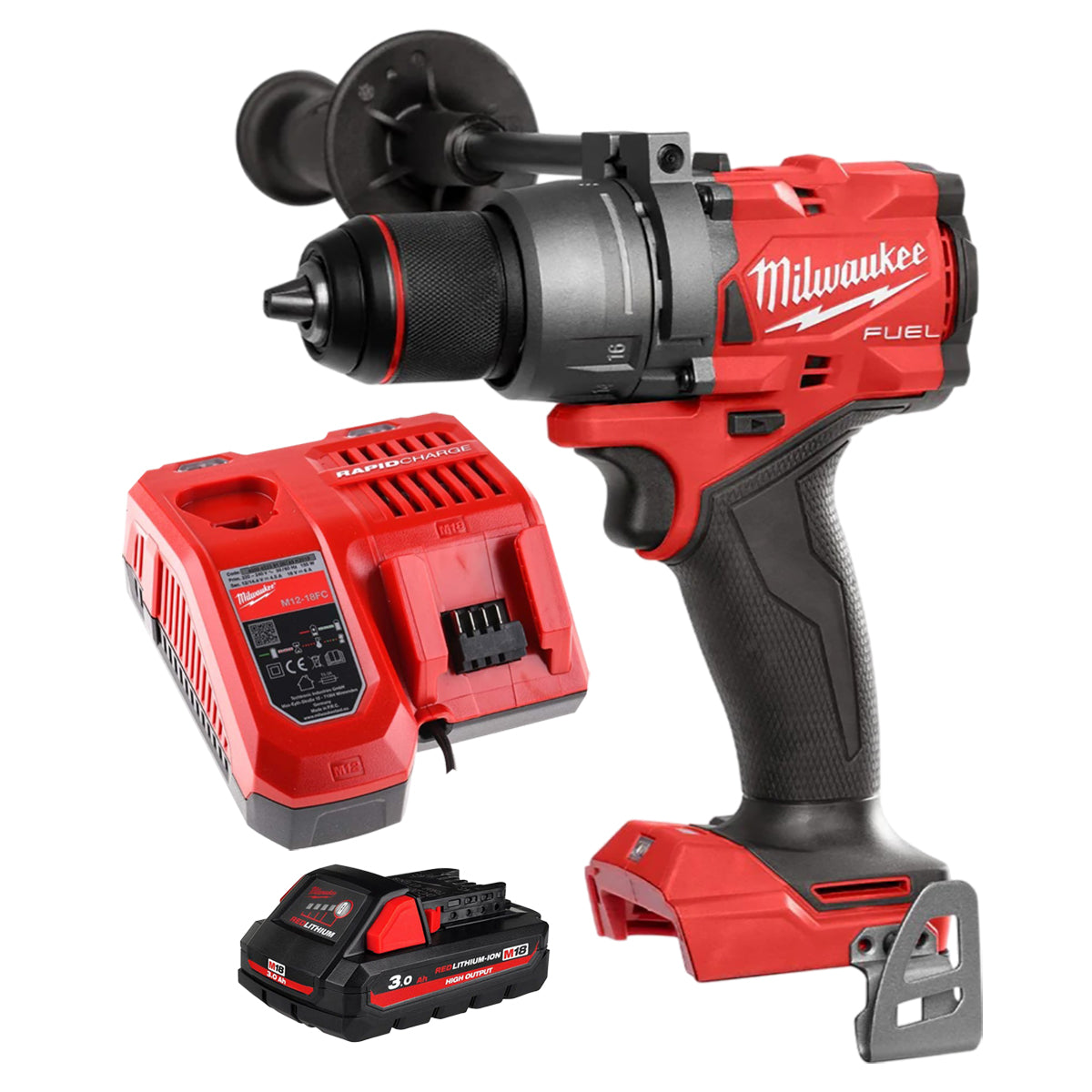 Milwaukee M18FPD3-0 18V Fuel Brushless Combi Drill with 1 x 3.0Ah Battery & Charger