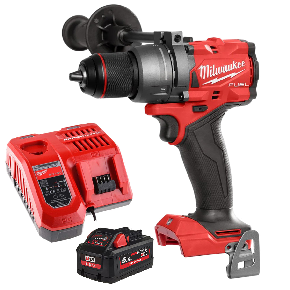 Milwaukee M18FPD3-0 18V Fuel Brushless Combi Drill with 1 x 5.5Ah Battery & Charger