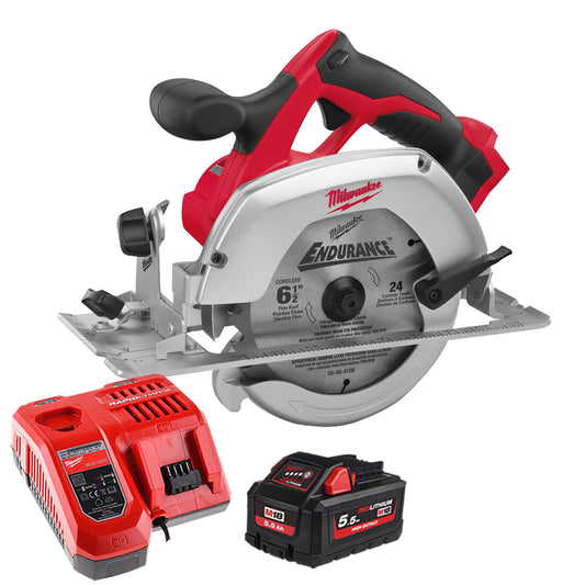 Milwaukee M18HD18CS-0 18V 165mm Circular Saw with 1 x 5.5Ah Battery & Charger