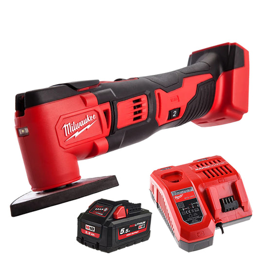 Milwaukee M18BMT-0 M18 18V Compact Multi Tool with 1 x 5.5Ah Battery & Charger