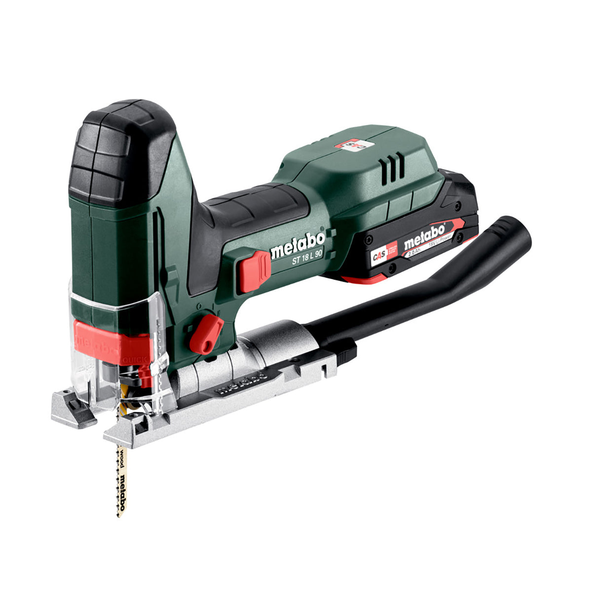 Metabo ST 18 L 90 18V Body Grip Jigsaw with 1 x 5.2Ah Battery Charger & Metabox