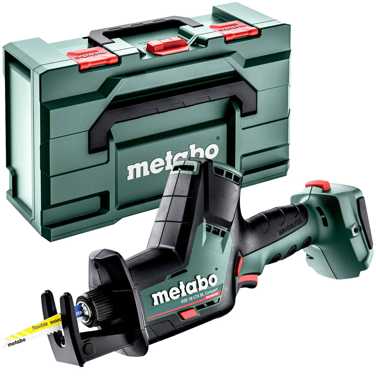 Metabo SSE 18 LTX BL Compact 18V Brushless Sabre Saw Body Only in Metabox 602366840