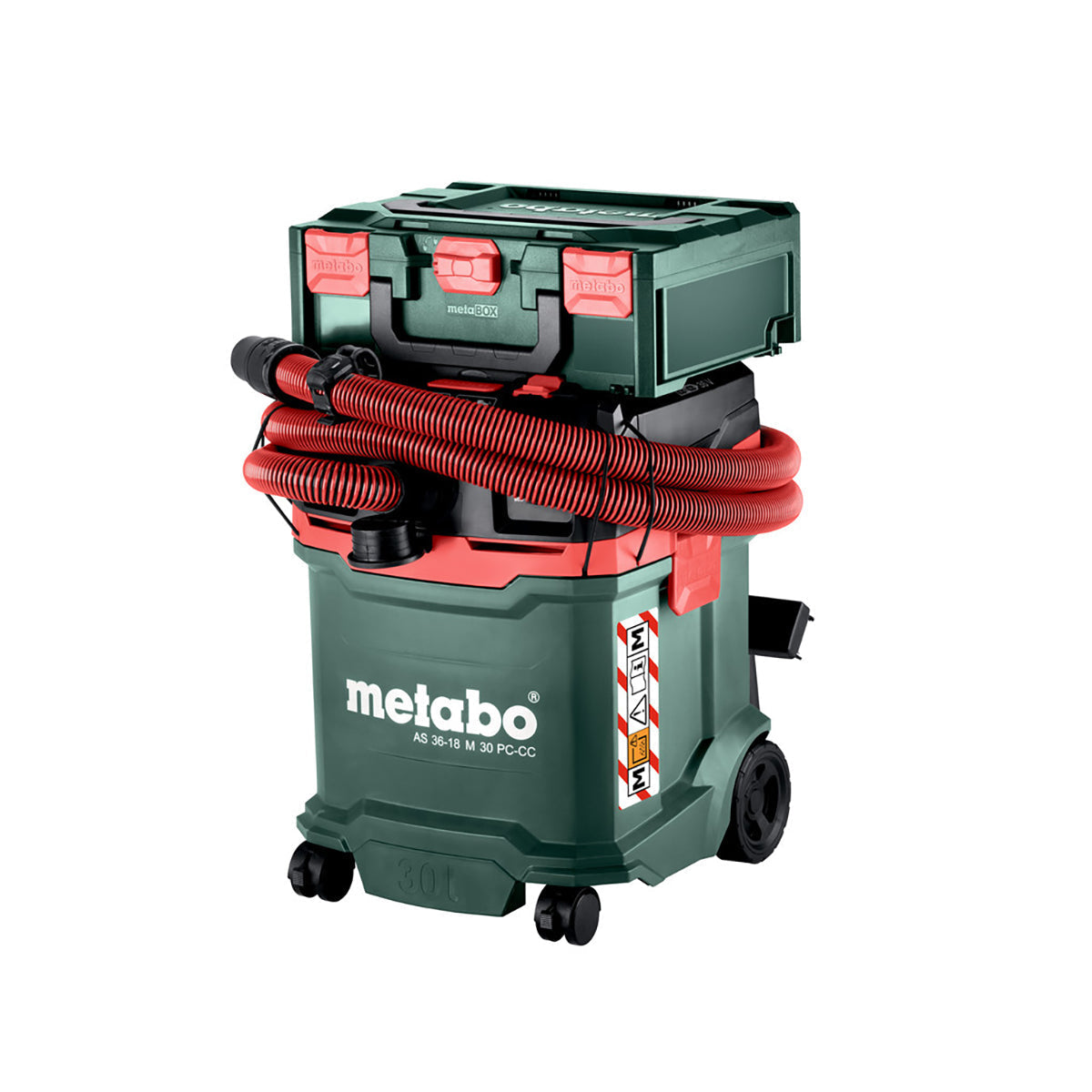 Metabo AS 36-18 M 30 PC-CC 18V M-Class Vacuum Cleaner with 1 x 5.2Ah Battery & Charger