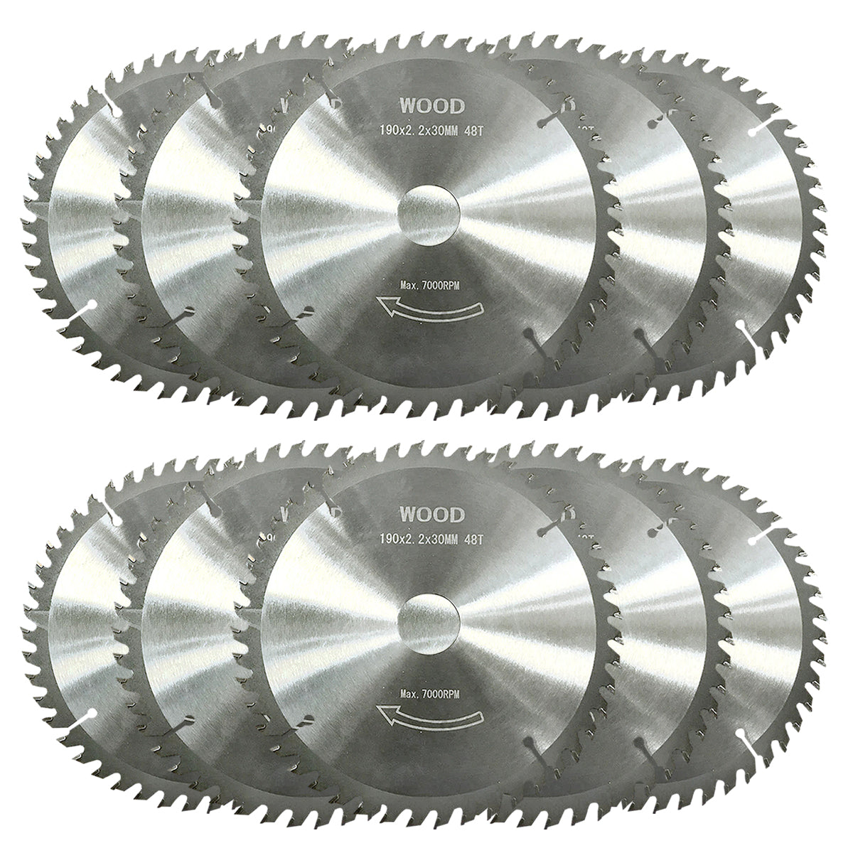 Excel 190mm 48T Circular Saw Blade Trade Quality Pack of 10