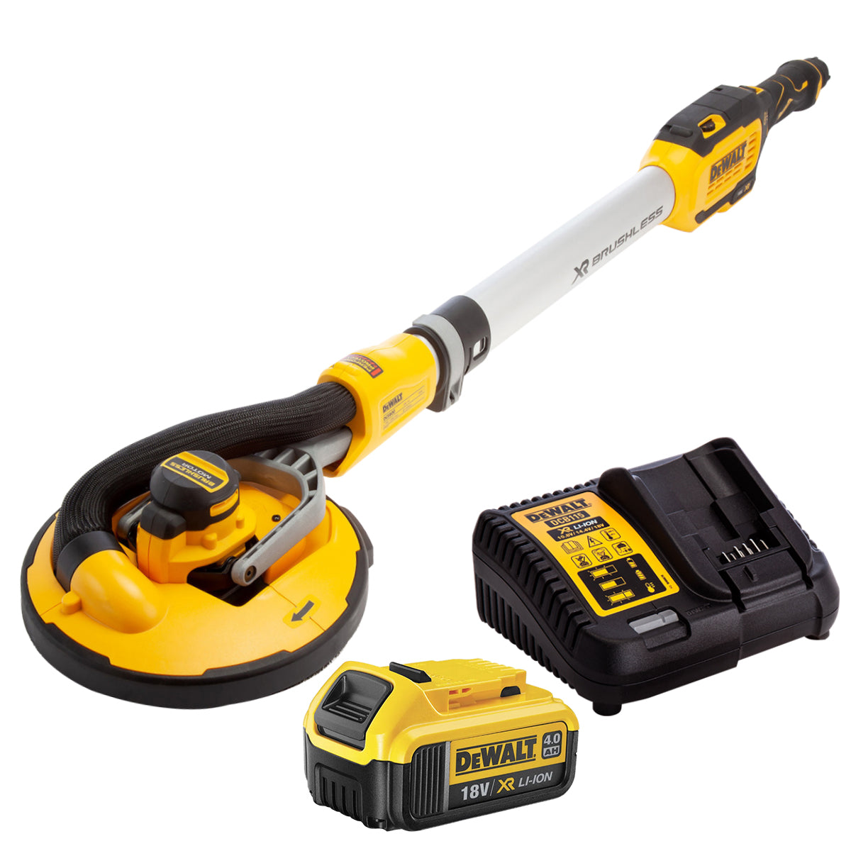 Dewalt DCE800NB 18V XR 225mm Brushless Drywall Sander with 1 x 4.0Ah Battery & Charger