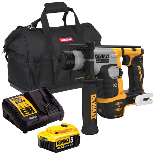 Dewalt DCH172N 18V XR Brushless SDS Plus Rotary Hammer with 1 x 5.0Ah Battery Charger & Bag