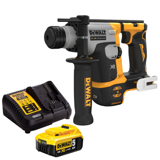 Dewalt DCH172N 18V XR Brushless SDS Plus Rotary Hammer with 1 x 5.0Ah Battery & Charger