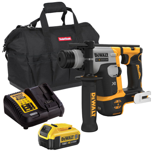 Dewalt DCH172N 18V XR Brushless SDS Plus Rotary Hammer with 1 x 4.0Ah Battery Charger & Bag