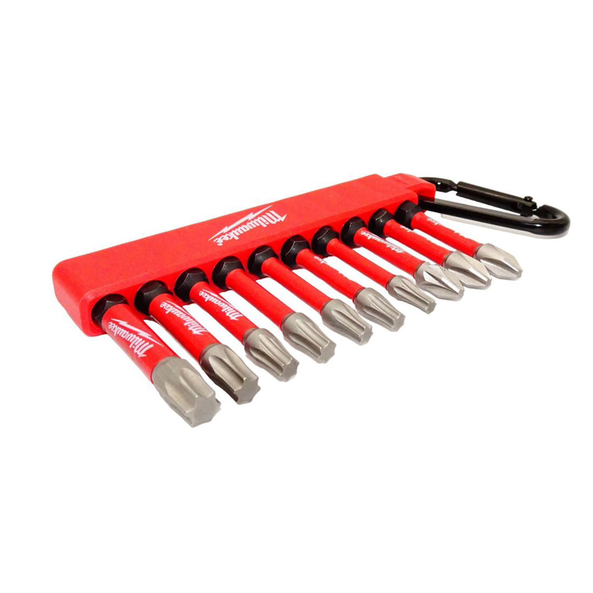 Milwaukee Shockwave Impact Duty Screwdriver Bit Carabiner Set of 10 Piece 4932480941