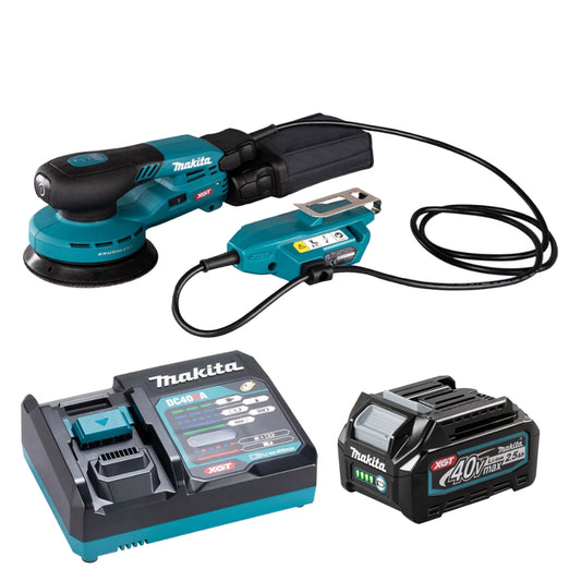 Makita BO001CGZ 40V XGT 125mm Brushless Random Orbit Sander with 1 x 2.5Ah Battery & Charger