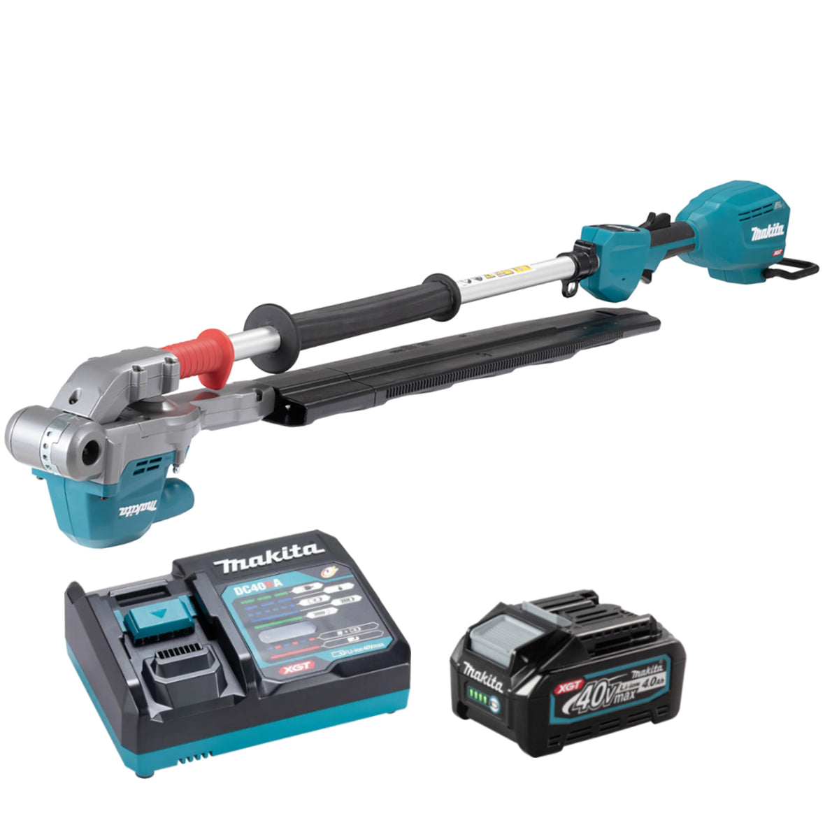 Makita UN001GZ 40V XGT Brushless Cordless Pole Hedge Trimmer With 1 x 4.0Ah Battery & Charger