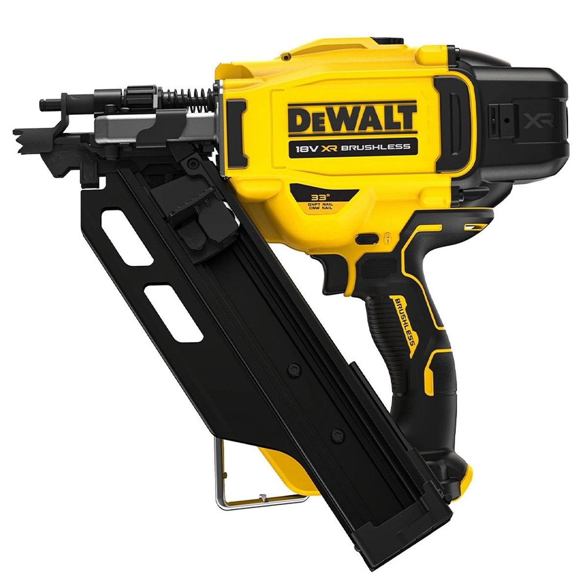 Dewalt DCN930P2 18V XR Brushless First Fix 90mm Framing Nailer with 2 x 5.0Ah Battery Charger & Case