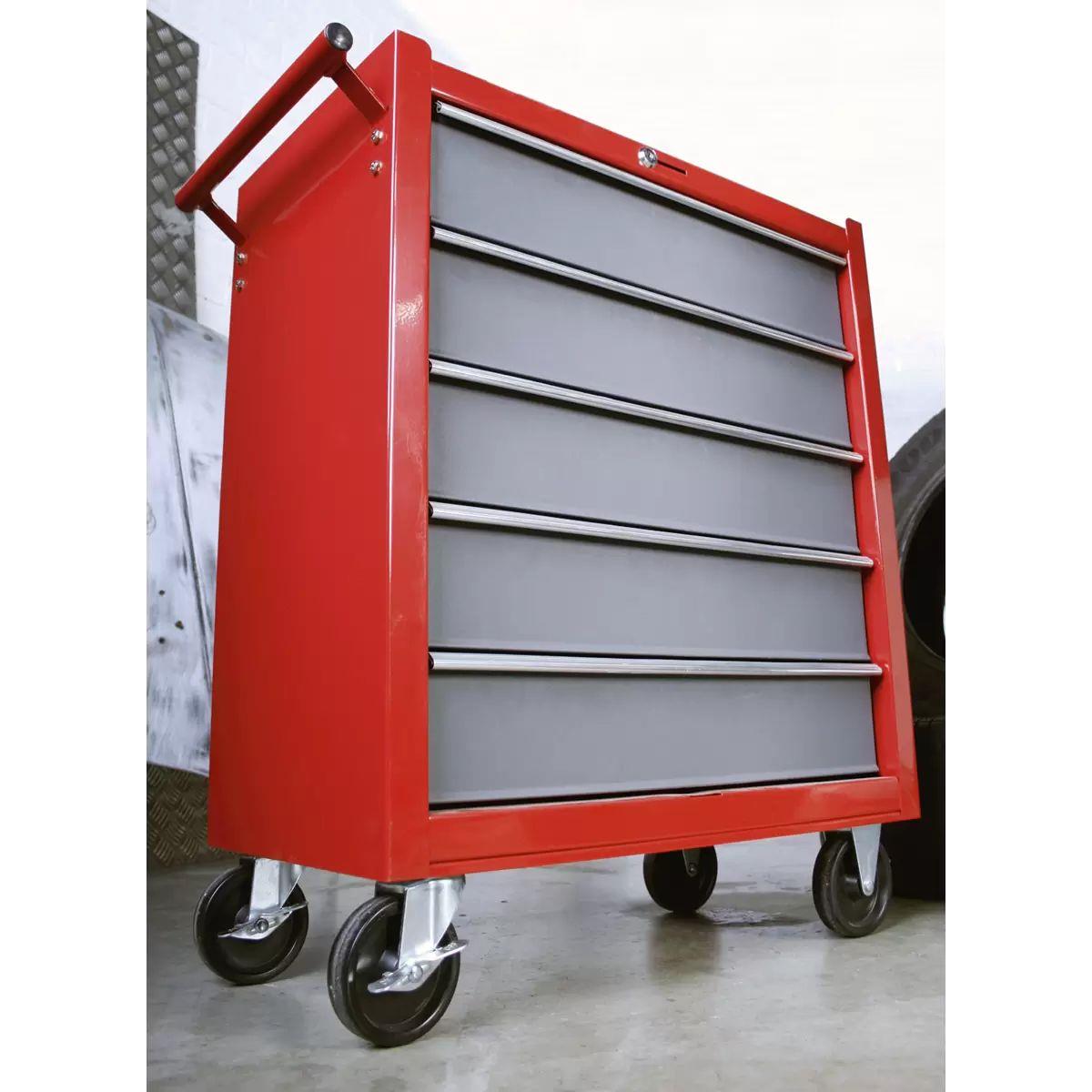 Sealey AP22505BB Rollcab 5 Drawer with Ball Bearing Slides Red/Grey