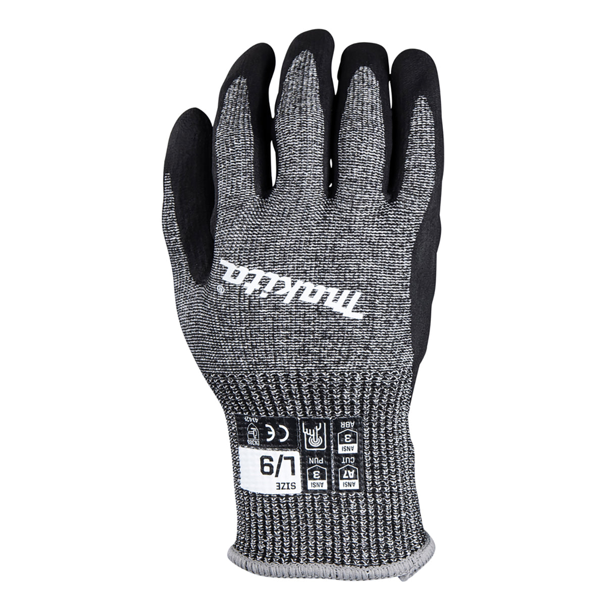 Makita P-84729 Advanced FitKnit™ Cut Level 7 Nitrile Coated Dipped Gloves Size Large