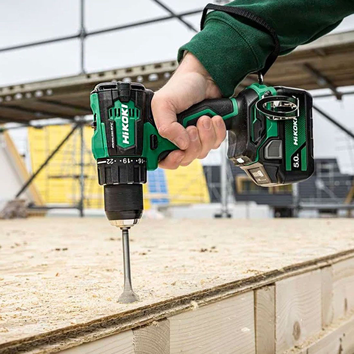 Hikoki KC18DEJAZ 18V Brushless Combi Drill & Impact Driver Twin Kit with 2 x 5.0Ah Batteries, Charger & Case