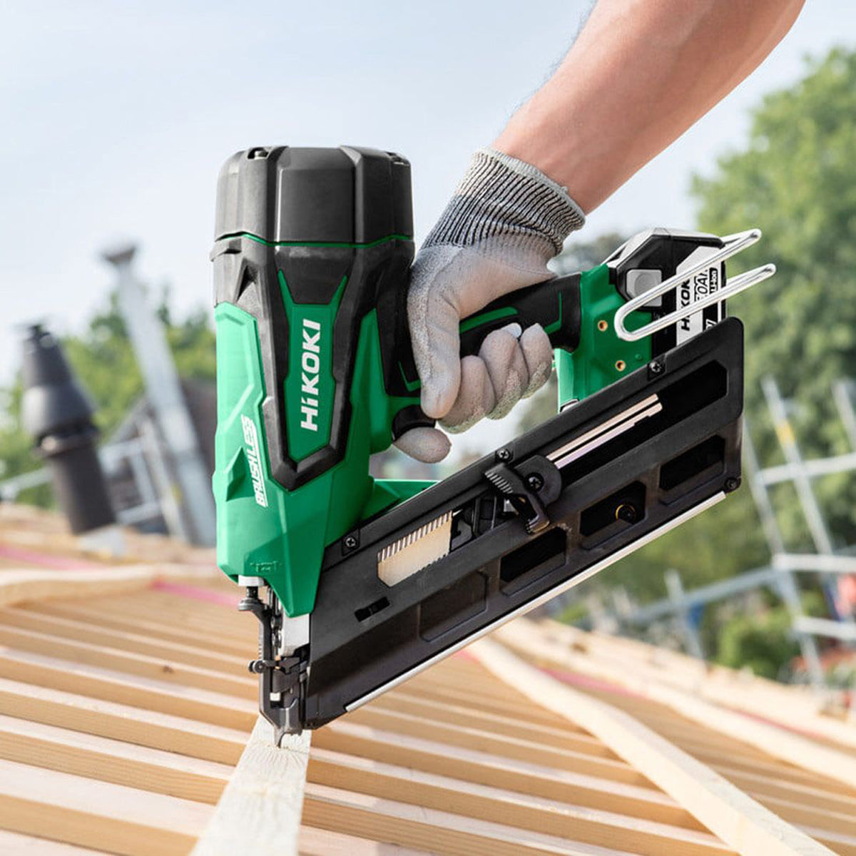 Hikoki NT1865DMBJ4Z 18V Brushless 16GA Angled Finish Nailer Body Only