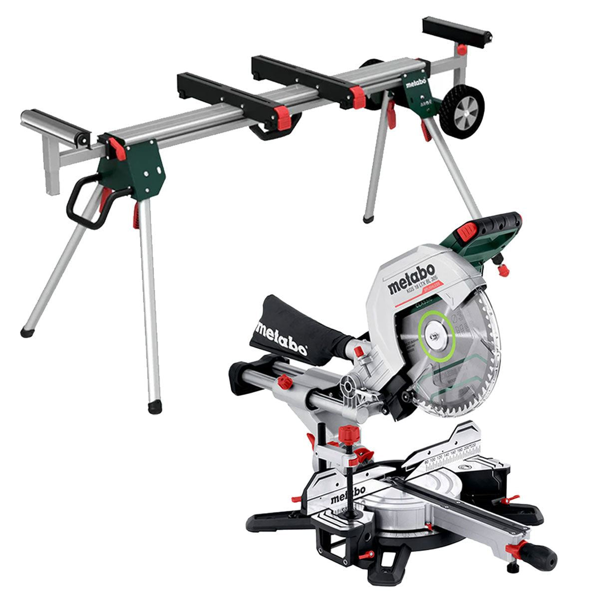 Metabo KGS 18 LTX BL 305 18V 305mm Brushless Sliding Mitre Saw with KSU 401 Stand