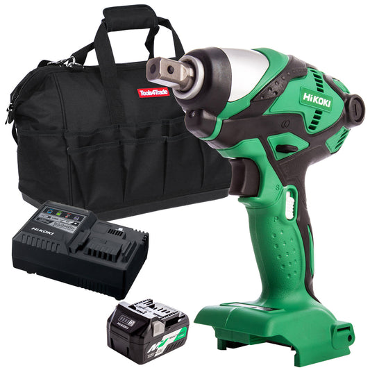 Hikoki WR18DSDLW4Z 18V Li-ion Cordless 1/2" Impact Wrench with 1 x 2.5Ah/5.0Ah Battery Charger & Bag