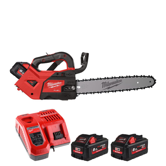 Milwaukee M18FTHCHS35-802 M18 Fuel 18V Chainsaw 35cm Bar with 2 x 8.0Ah Batteries & Charger 4933479991